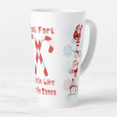 クリスマスおもしろいフェートユーモア カフェラテマグ (右アングル)