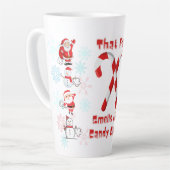 クリスマスおもしろいフェートユーモア カフェラテマグ (左アングル)