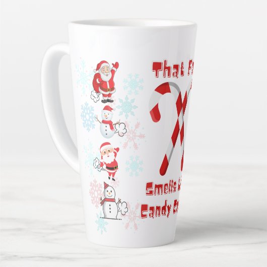 クリスマスおもしろいフェートユーモア カフェラテマグ (左アングル)