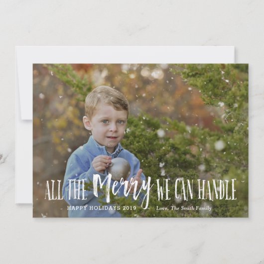 クリスマスおもしろいフォトカードホリデーカードキッズ 招待状 (正面)