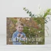 クリスマスおもしろいフォトカードホリデーカードキッズ 招待状 (スタンド正面)