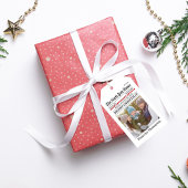 クリスマスおもしろいフォトホリデイ新聞カスタム ギフトタグ