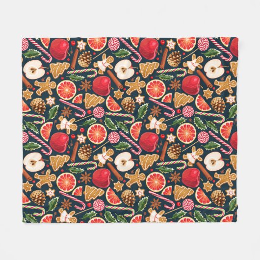 クリスマスおもしろいフリースブランケット フリースブランケット (正面(横))