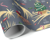 クリスマスおもしろいプリント。 ラッピングペーパー (ロールコーナー)