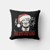 クリスマスおもしろいプレジデントトランプ・パジャマ醜いクリスマス クッション (正面)
