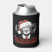 クリスマスおもしろいプレジデントトランプ・パジャマ醜いクリスマス 缶クーラー (缶正面)