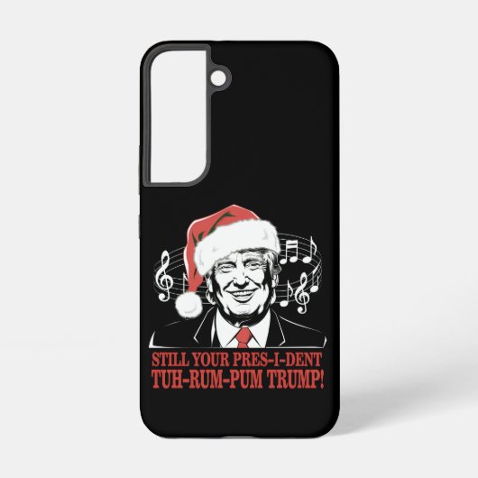 クリスマスおもしろいプレジデントトランプ・パジャマ醜いクリスマス SAMSUNG GALAXYケース (裏面)