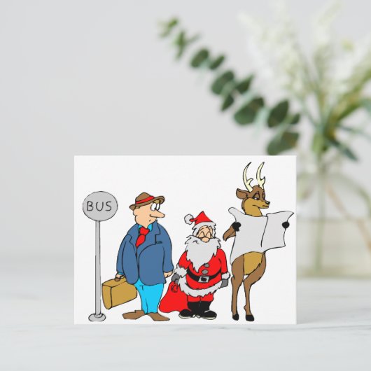 クリスマスおもしろいプレゼント シーズンポストカード (スタンド正面)