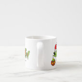 クリスマスおもしろいベース魚釣り魚かわいい漫画 エスプレッソカップ (裏面)