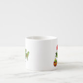 クリスマスおもしろいベース魚釣り魚かわいい漫画 エスプレッソカップ (正面)