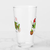 クリスマスおもしろいベース魚釣り魚かわいい漫画 タンブラーグラス (左)