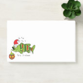 クリスマスおもしろいベース魚釣り魚かわいい漫画 ポストイット (オフィス)