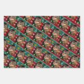 クリスマスおもしろいペットのプレゼント ラッピングペーパーシート (正面)