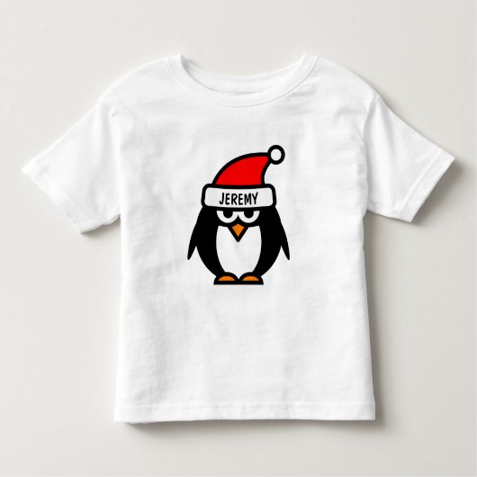 クリスマスおもしろいペンギン漫画 | 子供Tシャツ トドラーTシャツ (正面)