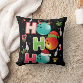 クリスマスおもしろいホホホホボーリングパジャマサンタ恋人 クッション (ブランケット)