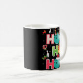 クリスマスおもしろいホホホホボーリングパジャマサンタ恋人 コーヒーマグカップ (正面右)