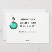 クリスマスおもしろいホリデーカード シーズンカード (裏面)