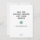 クリスマスおもしろいホリデーカード シーズンカード (裏面)