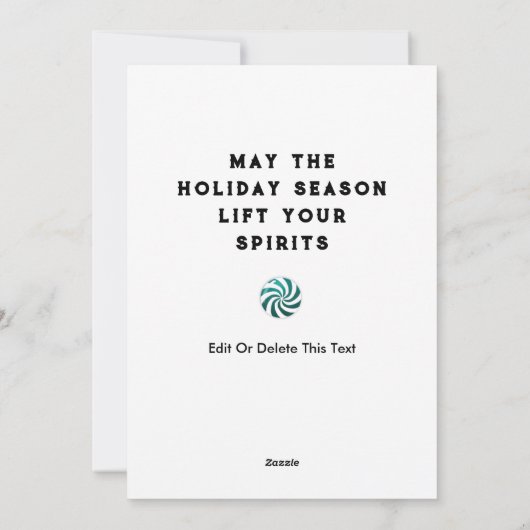 クリスマスおもしろいホリデーカード シーズンカード (裏面)