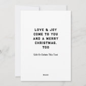 クリスマスおもしろいホリデーカード シーズンカード (裏面)