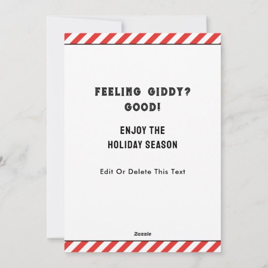 クリスマスおもしろいホリデーカード シーズンカード (裏面)