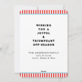 クリスマスおもしろいホリデーカード シーズンカード (裏面)