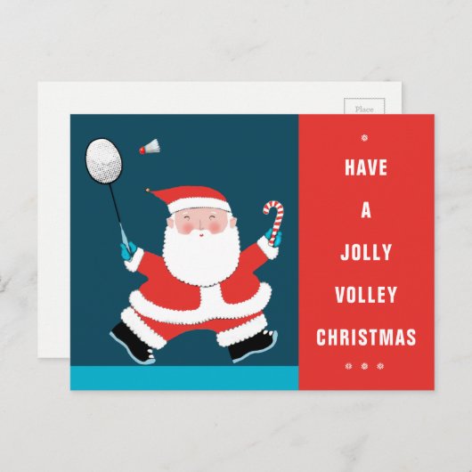 クリスマスおもしろいホリデーカード シーズンポストカード (正面/裏面)