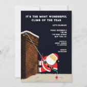 クリスマスおもしろいホリデーパーティー 招待状 (正面)