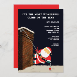 クリスマスおもしろいホリデーパーティー 招待状