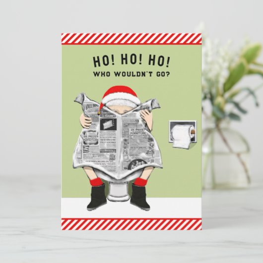 クリスマスおもしろいホリデーパーティー 招待状 (スタンド正面)