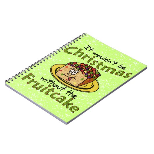 クリスマスおもしろいマンガのフルーツケーキ ノートブック (左側)