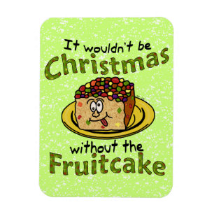 クリスマスおもしろいマンガのフルーツケーキ マグネット