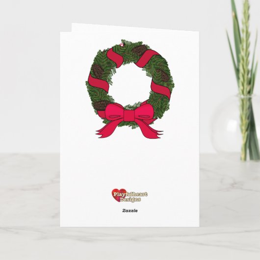 クリスマスおもしろいマンガの猫 シーズンカード (裏面)