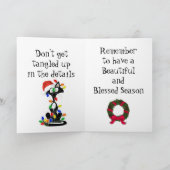 クリスマスおもしろいマンガの猫 シーズンカード (内部)