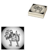 クリスマスおもしろいヤギのスタンプ ラバースタンプ (押印)