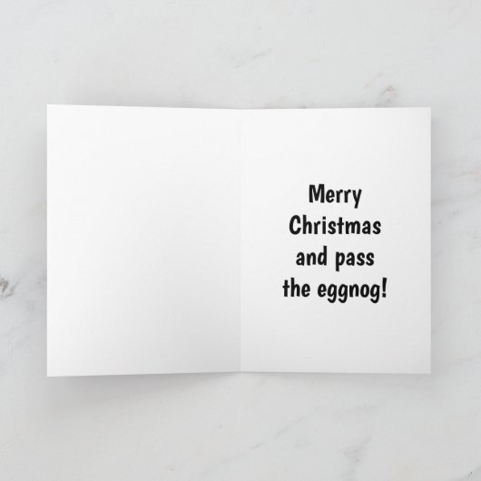 クリスマスおもしろいユーモアあいさつカード シーズンカード (内部)