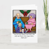 クリスマスおもしろいユーモアあいさつカード シーズンカード (正面)