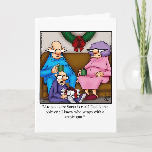 クリスマスおもしろいユーモアあいさつカード シーズンカード (正面)