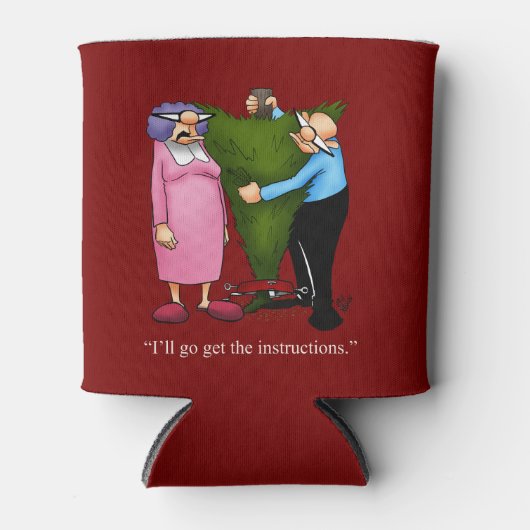 クリスマスおもしろいユーモアクーラーボックス 缶クーラー (正面)