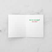 クリスマスおもしろいユーモア犬ねこペット動物の写真 カード (内部)