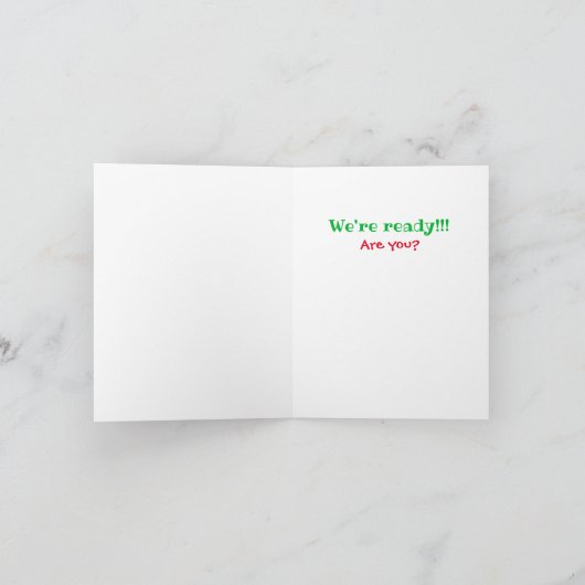 クリスマスおもしろいユーモア犬ねこペット動物の写真 カード (内部)