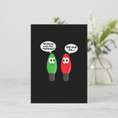 クリスマスおもしろいライトジョーク電球オフ 招待状 (スタンド正面)