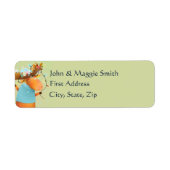 クリスマスおもしろいライトムース動物マンガ ラベル (正面)