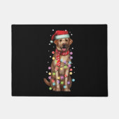 クリスマスおもしろいラブラドールサンタドッグクリスマスプレゼント ドアマット (正面)