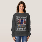 クリスマスおもしろいラブラドール醜い スウェットシャツ (正面フル)