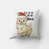 クリスマスおもしろいラマ クッション (裏面)