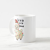 クリスマスおもしろいラマ コーヒーマグカップ (正面左)
