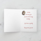 クリスマスおもしろいリス動物のユーモア シーズンカード (内部)