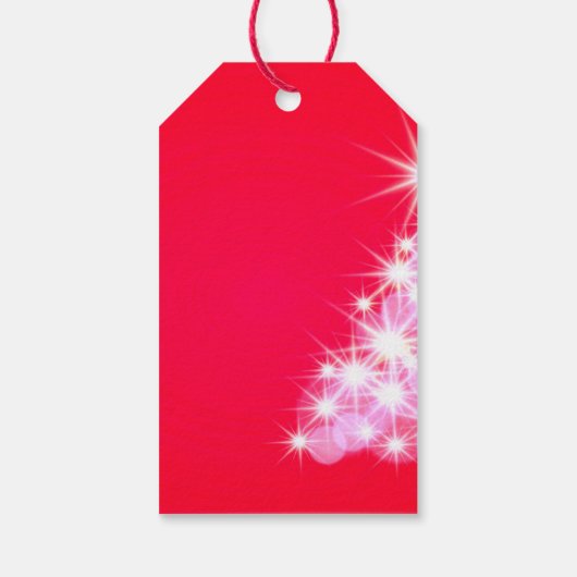 クリスマスおもしろいレッドライトツリー引用文 ギフトタグ (裏面)