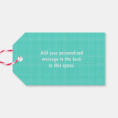 クリスマスおもしろいレトロ飲みユーモアのカップルがライトアップ ギフトタグ (裏面横)